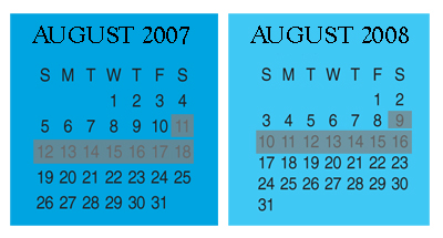 Outer Banks Vacation Home Calender