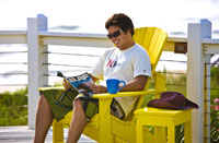 Relaxing on Oceanfront Deck