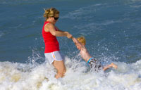 Mom and Son Playing