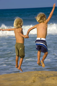 Twins Jumping