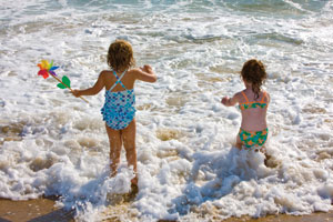 girls and the beach