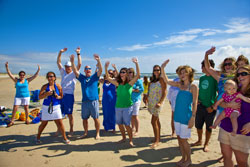 Adults Waving to 4x4 Kids