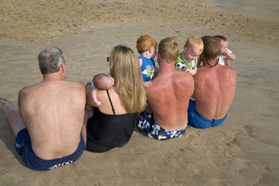 Beach Family Vacation in Later Years