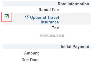 Default set to Accept Travel Insurance