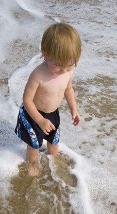 Boy with Feet in Water