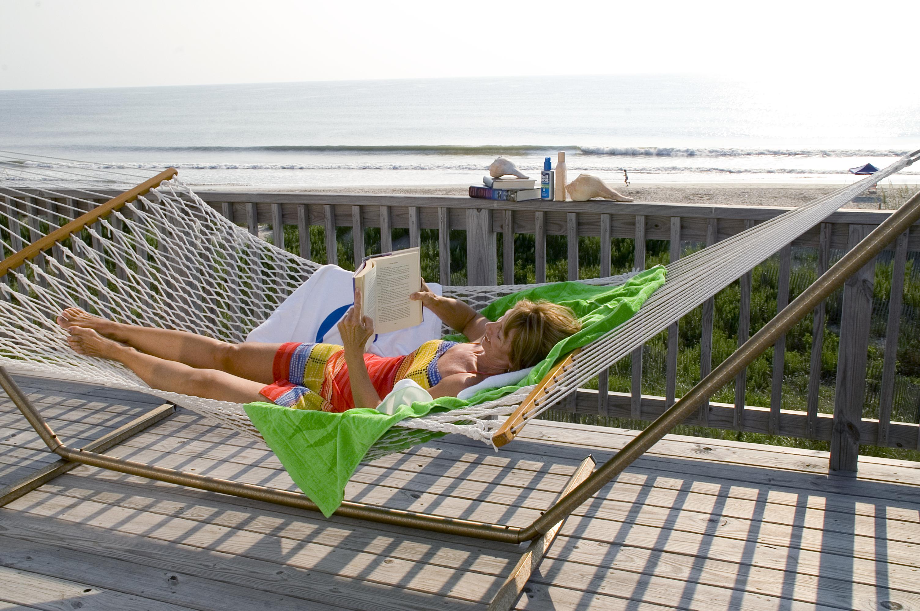hammock with book