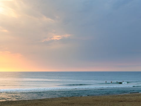 Early morning or evening beach time