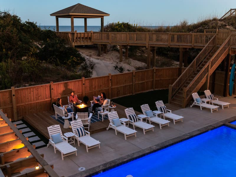 Fall beach night