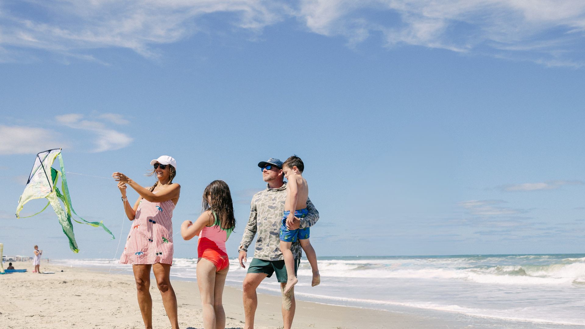 Family gathering at an Outer Banks vacation home