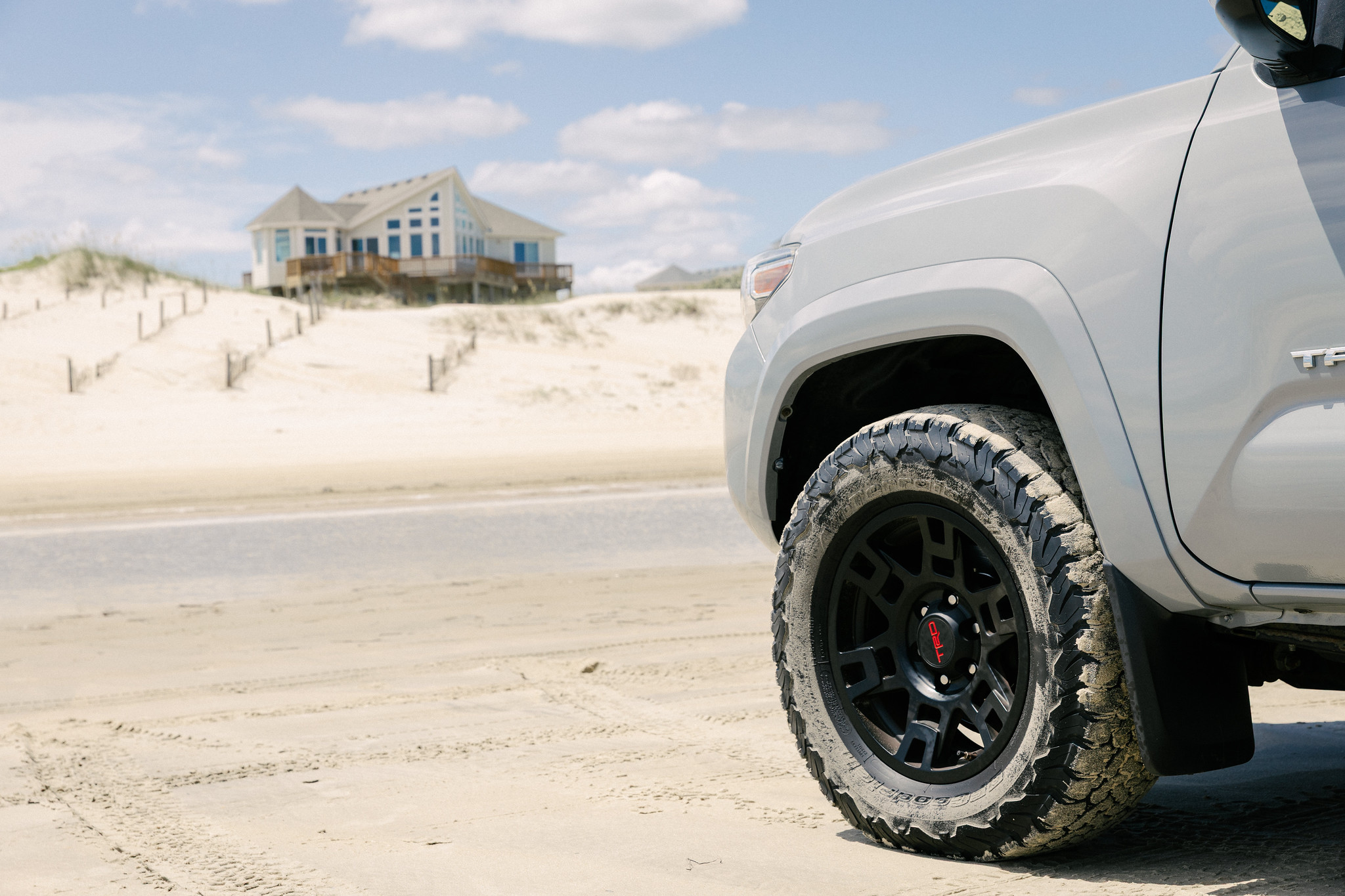 Driving on the 4x4 beach